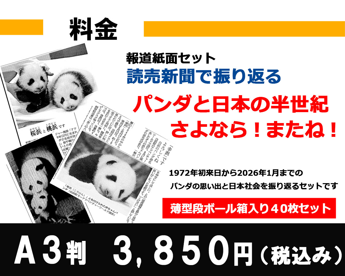読売新聞で振り返るパンダと日本の半世紀｜株式会社読売プラス